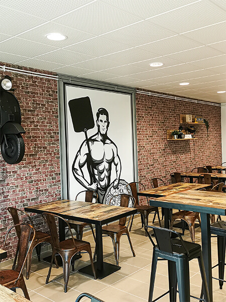 Installation caisse enregistreuse restaurant Pizz’Athlete